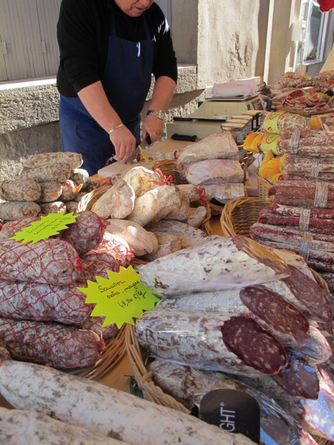 the selection of 'salaisons' chez Mont Charvin