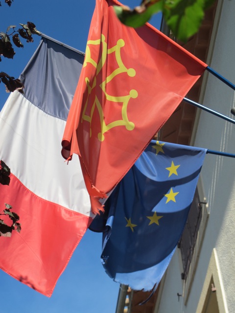 flags at the local mairie