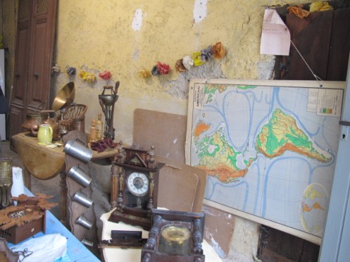 inside a shed at the vg