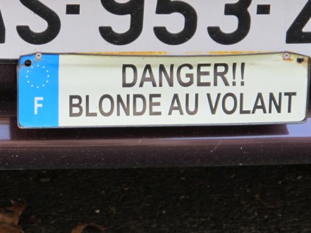 DANGER!!  Blonde behind the wheel
