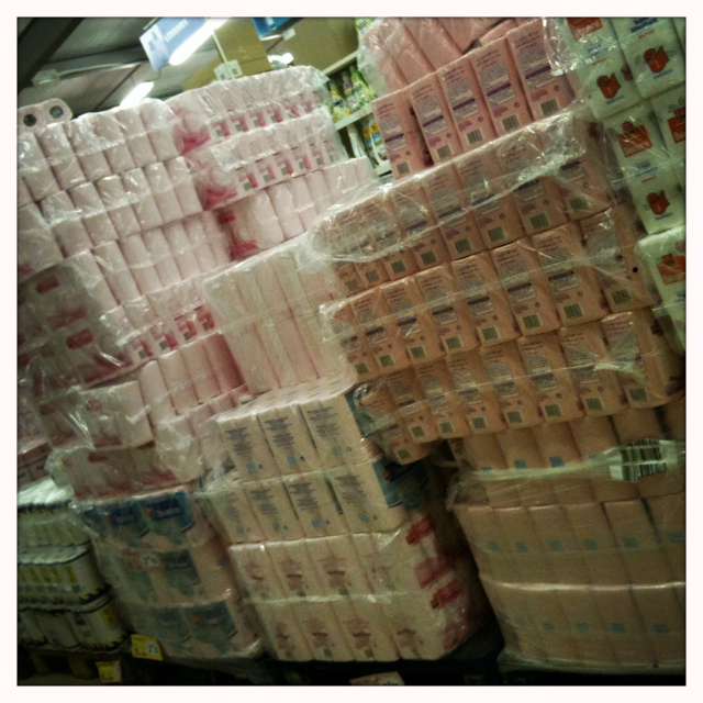 mountains of lush pink dunny paper