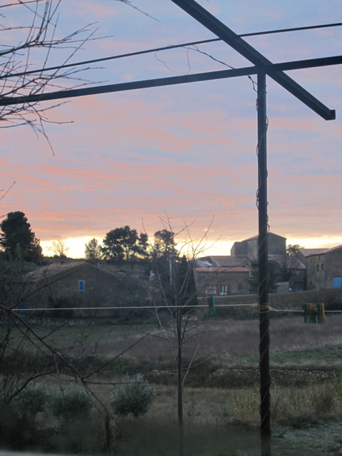 the neighbours through the kitchen window