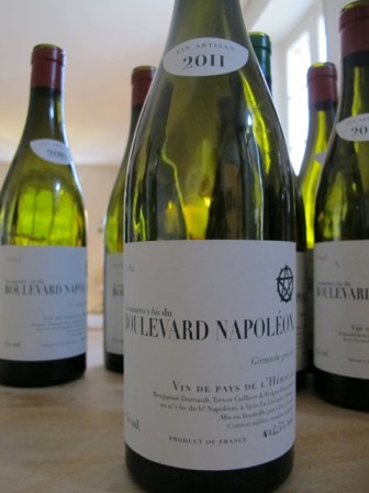 the empties:  the Boulevard Napoleon Grenache Gris white and a few reds... 