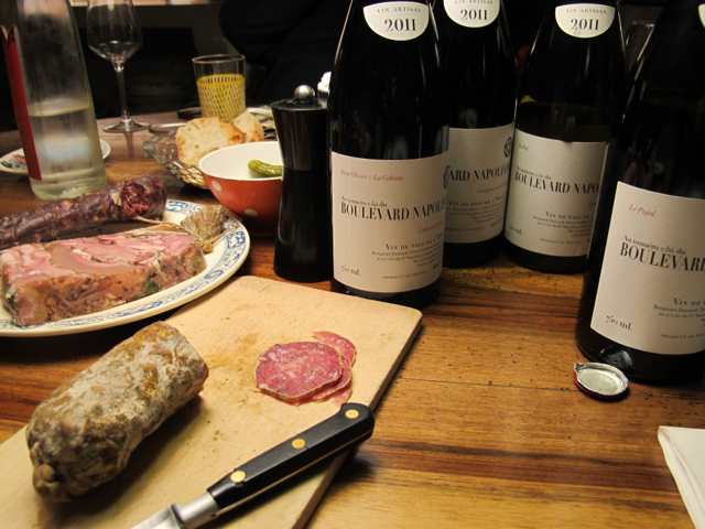 Wine of the Month in our house- 'Boulevard Napoleon' with local smallgoods (where are you Dad?!)