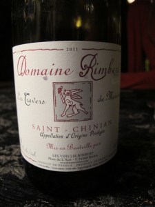 Domaine Rimbert, AOP St Chinian, 'Les Travers de Marceau'.  Deeelish red from one of my favourite areas around here