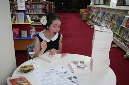 Marieke Hardy at her book signing for "You'll Be Sorry When I'm Dead", at Mosman Library on Monday 19 September (photo courtesy of the Mosman Library)