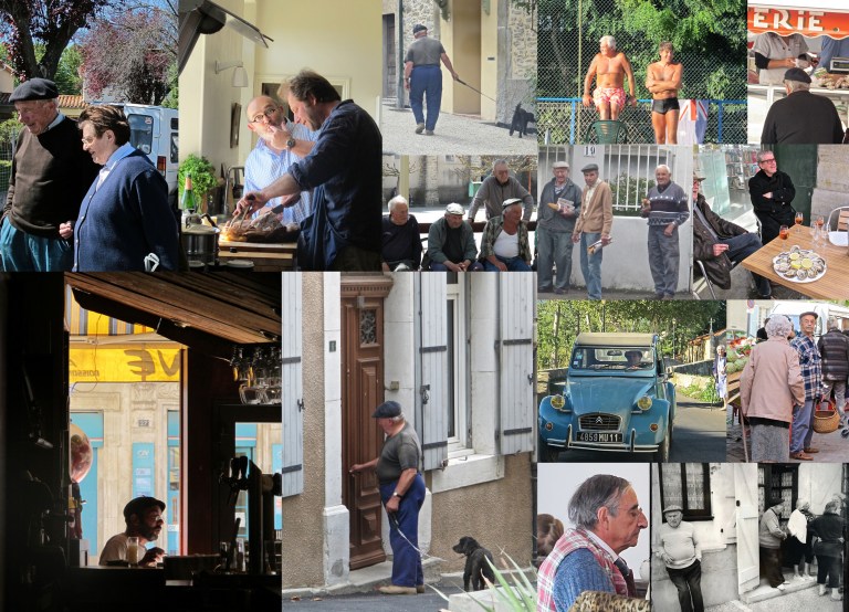 you may be thinking I have a fondness for the older French folk?  I do. Two fyi's... the bathing belle with the Aussie flag is actually French and happens to be our ex-fishmonger - and there are two VIPs in the midst...
